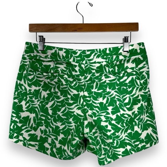 J Crew Factory Printed 5 Inch Basketweave Shorts, Bright Green Floral, Size 6 - Picture 9 of 9